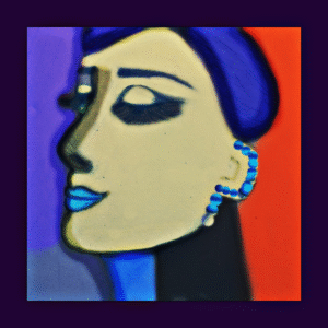 Realizzata con tecnica mista, l'opera esplora il profilo umano attraverso un forte contrasto cromatico tra i toni freddi del blu e quelli caldi dell'arancione. Le linee nette e i blocchi di colore, ispirati a una composizione quasi cubista, vogliono simboleggiare la ricerca di un ordine interiore che emerge dalla complessità delle emozioni."